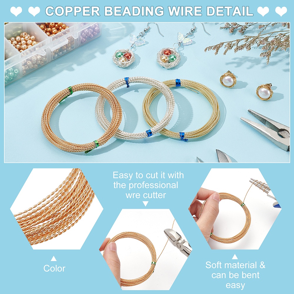 20ga COPPER CRAFT WIRE, Tarnish Resistant Craft Wire, wire wrapping, 2