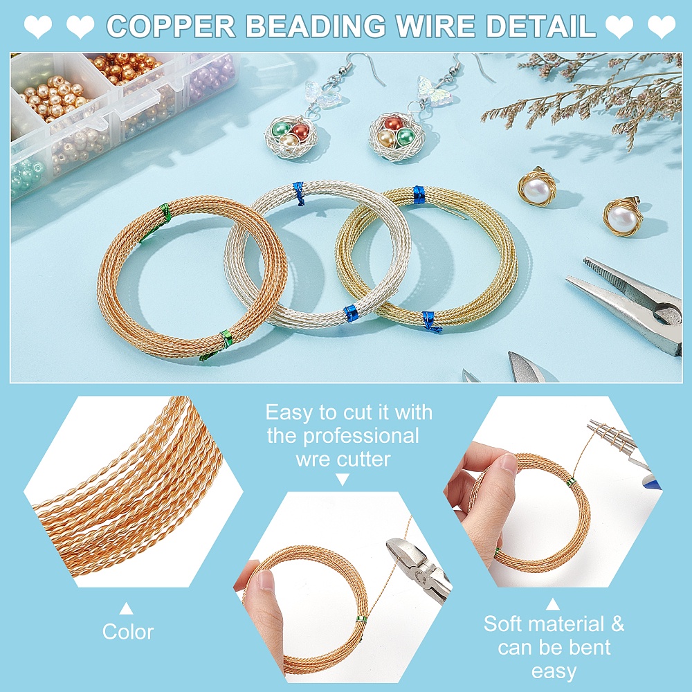 20 Gauge Jewelry Wire Craft Wire Tarnish Resistant Copper Beading