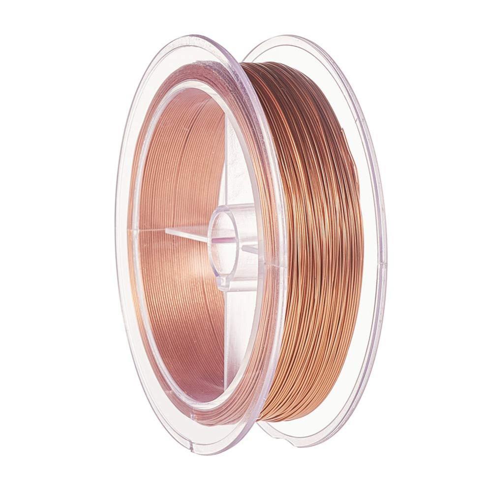 1pc 5 Sizes 196FT Round Copper Wire 18 Gauge-28 Gauge Raw Brass Wire  Beading Craft Jewelry Wire For Ring Earrings DIY Making
