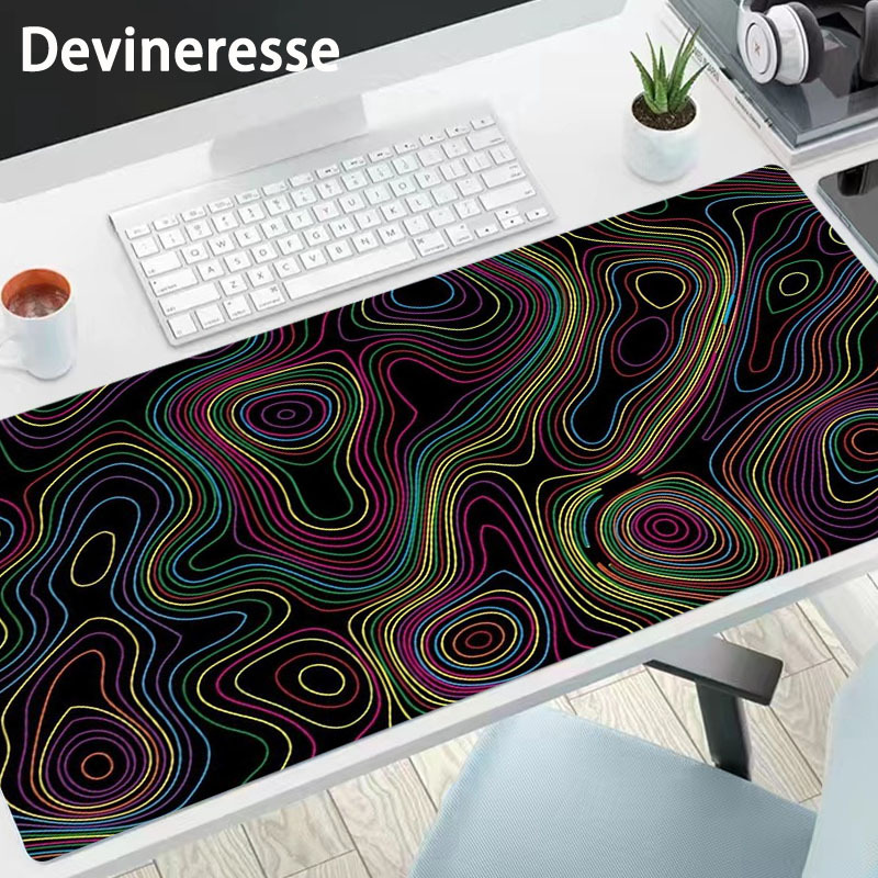 Large Mouse Pad Gaming Desk Mat Xxl Mousepad With Stitched Edges & Rubber  Base ( Thick) In Keyboard Pad Computer Desk Pad For Gaming Office Work Home  Decor Topographic - Temu