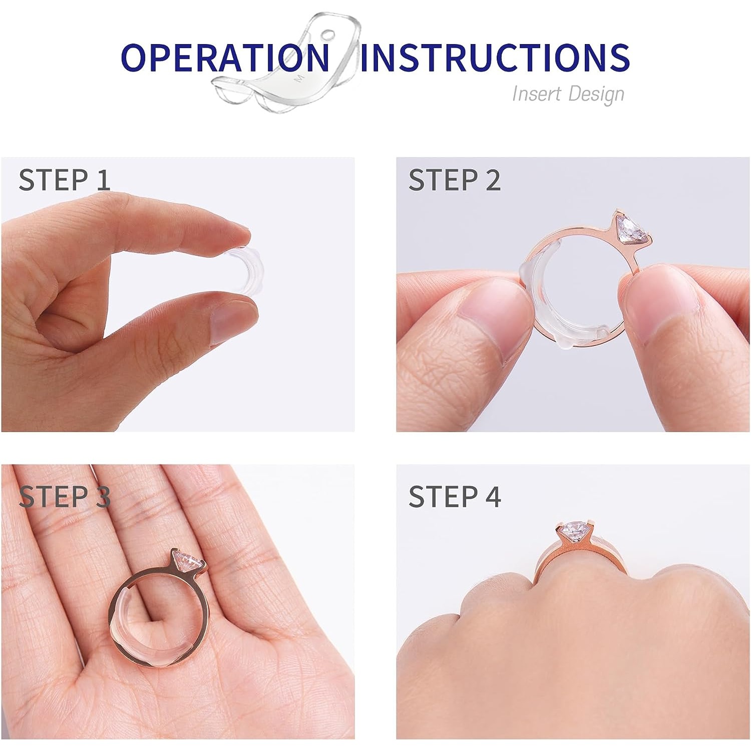 8Pcs Silicone Invisible Ring Size Adjuster for Ring Size Reducer Spacer  Ring