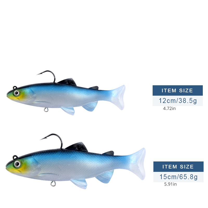 FSTK 17cm/35g Fishing Soft Lures Lifelike Soft Artificial Lure Soft Baits  Wobblers Fishing TackleT Tail