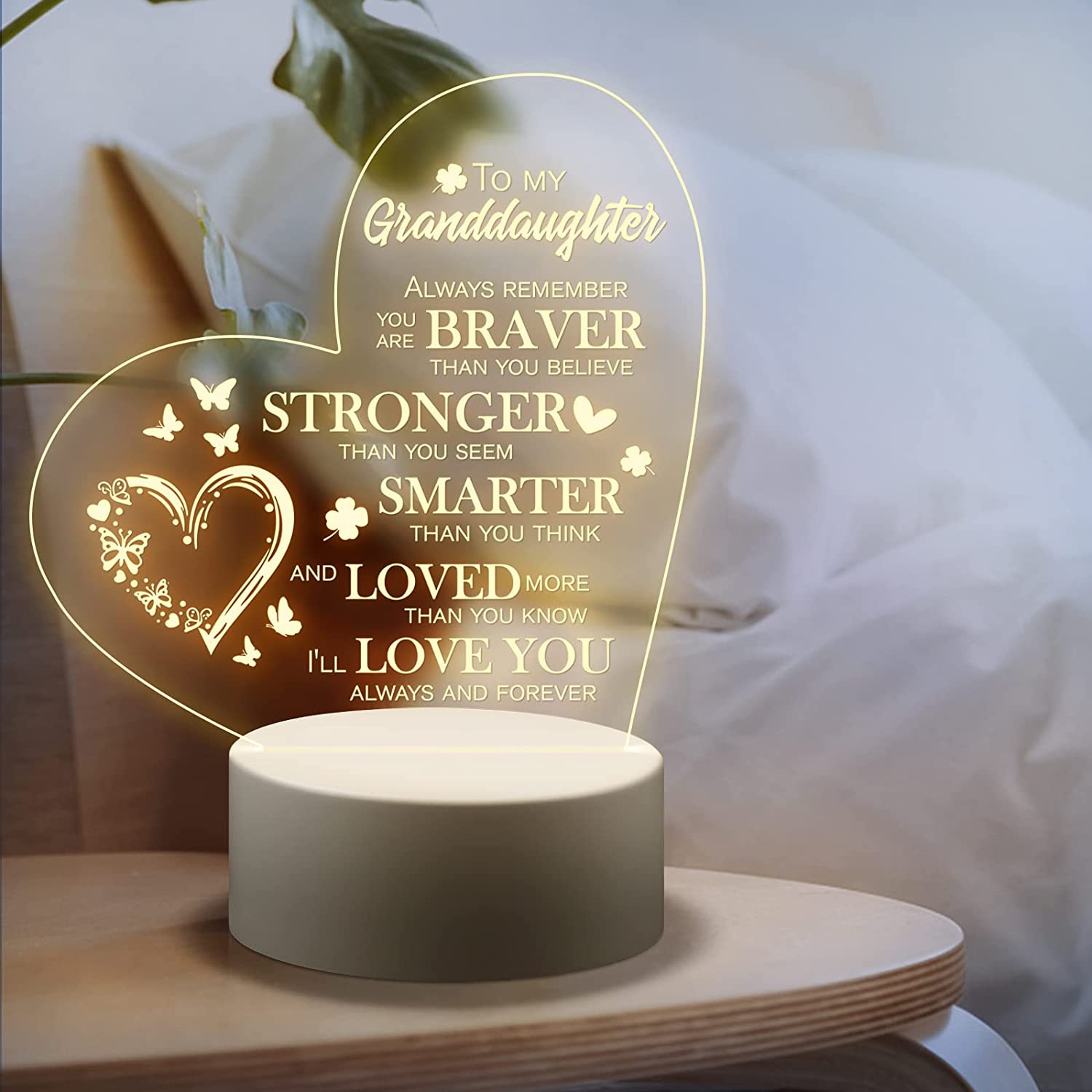 Grandma Gifts From Granddaughter Grandson, Grandma Christmas Birthday Gifts,  Best Gifts For Grandma Grandmother, Usb Powered Acrylic Night Light - Temu