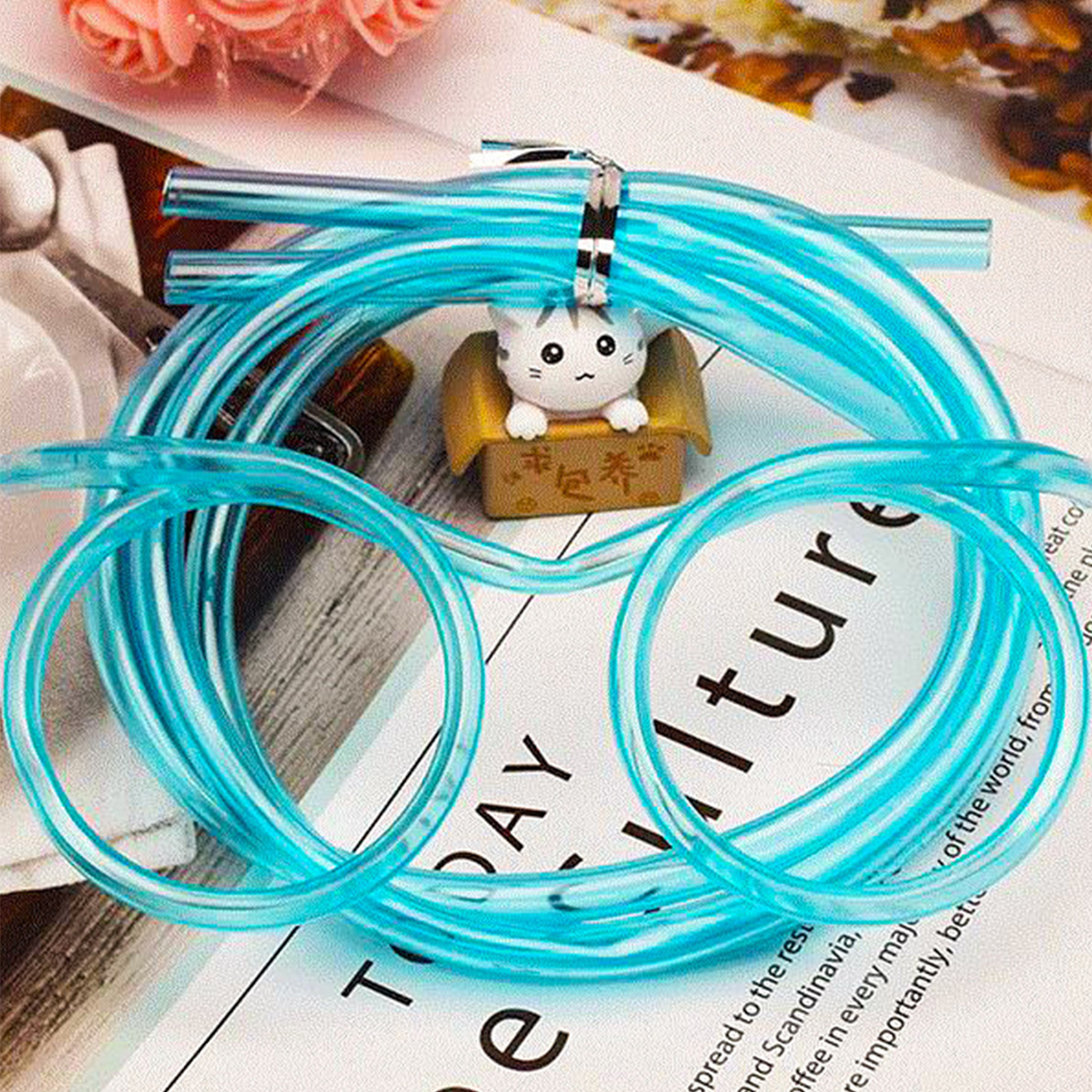 Straw Glasses Funny Soft Pvc Glasses Flexible Drinking Straws Kids Party  Supplies Bar Supplies Accessories Creativity Toy