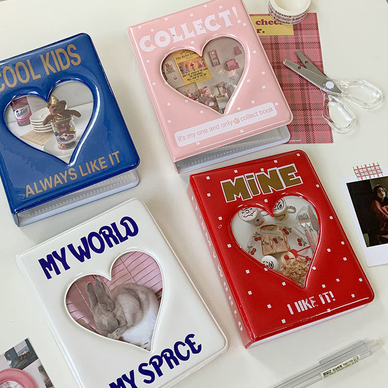 KPOP Photocard Binder - Pack of 3, 144 Pocket, Gifts for Teen Girls, 3 Inch  Mini Photo Album, Love Heart Hollow, Cute Bunny, Photocard Holder, KPOP