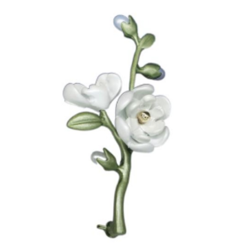 White Floral Leaf Brooch For Women Lily Of The Valley Brooch - Temu