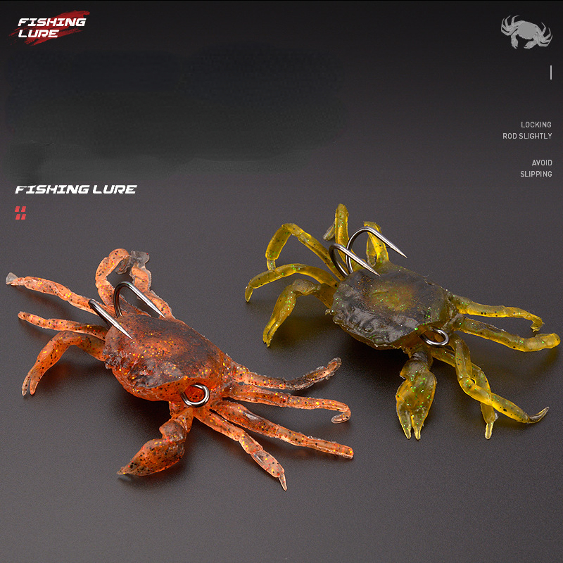 Bionic Crab Soft Lure Sharp Double Hook Lifelike Bait - Temu