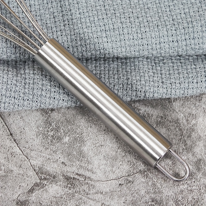 Kitchen Stainless Steel Wire Whisk Egg Beater, with Silicone Wrap Hand  Mixer, for Whisking Blending Beating