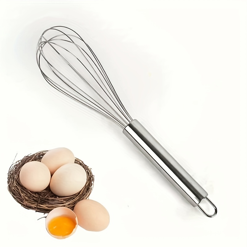 Kitchen Stainless Steel Wire Whisk Egg Beater, with Silicone Wrap