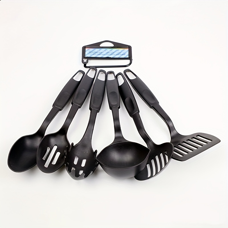 Premium Kitchen Utensils Set - Includes Ladle, Spoon, Slotted Spoons,  Spatula, Slotted Turner, Spaghetti Server - Durable Pc Plastic - Perfect  For Home Cooking And Entertaining - Temu