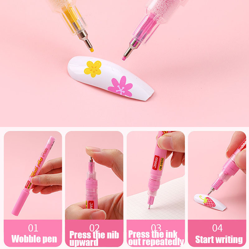 12 Pcs/Set Nail Art 3D Painted Pen Drawing Nail Point Graffiti Dotting Pen  Flower Pen Hook Line DIY Nail Art Gel Nail Polish