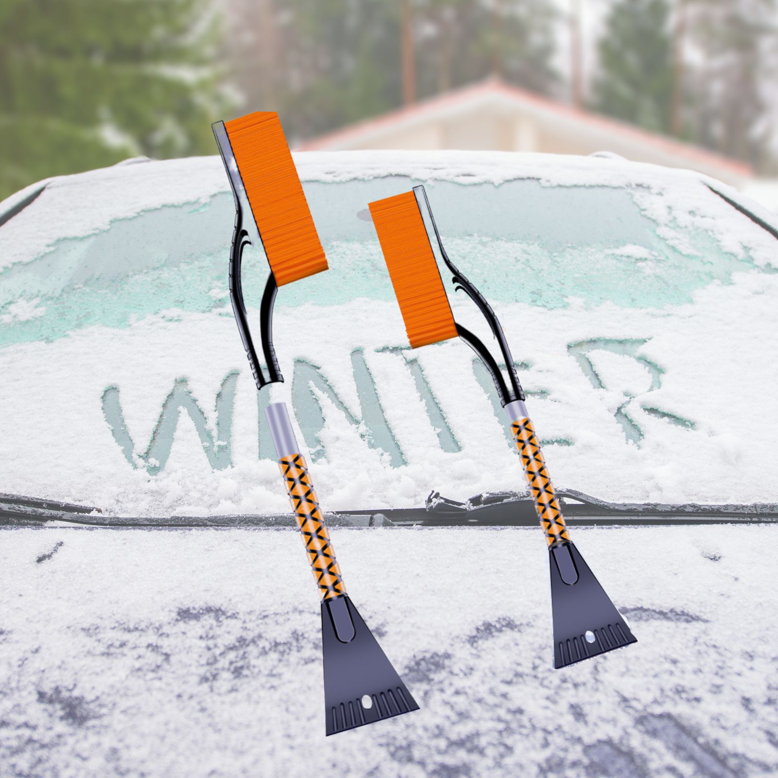 Car Snow Shovel Snow Brush Window Glass Defrost Tool Snow - Temu Australia