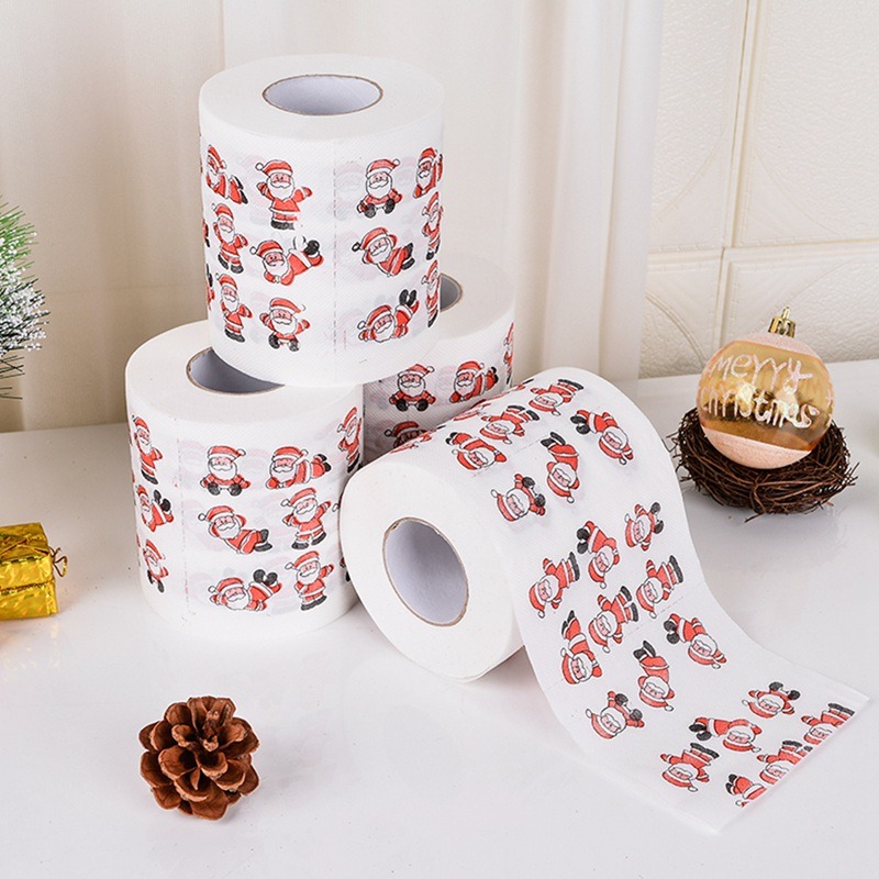 1pc/2pcs Papier toilette de Noël Père Noël pour salle de - Temu Belgium