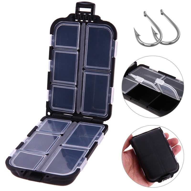Double Sided Fishing Tackle Box 10 Compartments Plastic - Temu