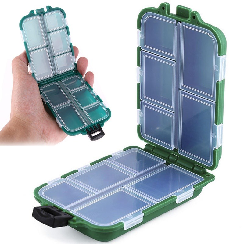 Double Sided Fishing Tackle Box 10 Compartments Plastic - Temu