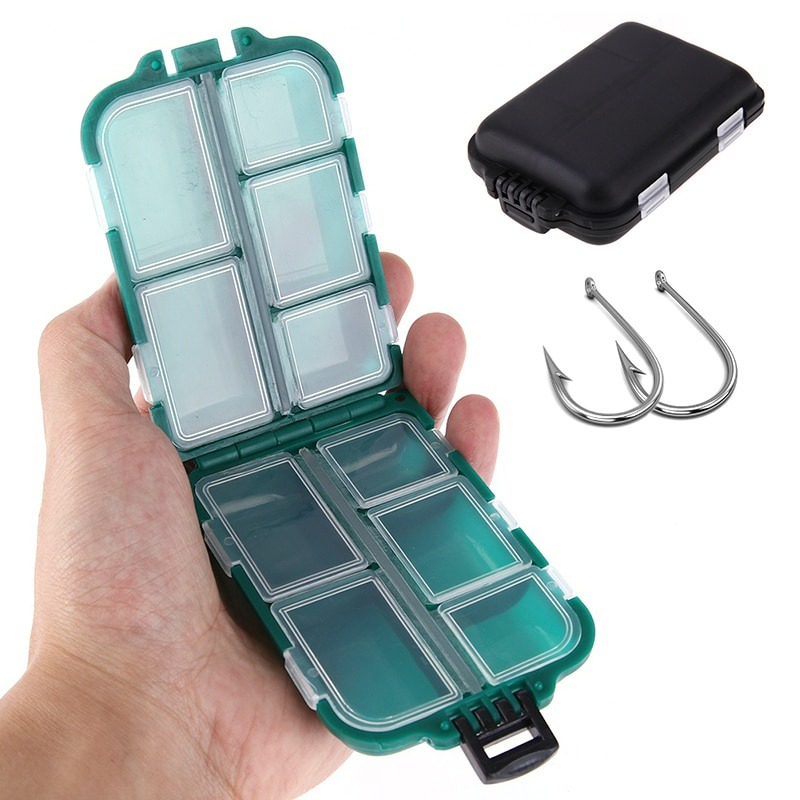 Double Sided Fishing Tackle Box 10 Compartments Plastic - Temu