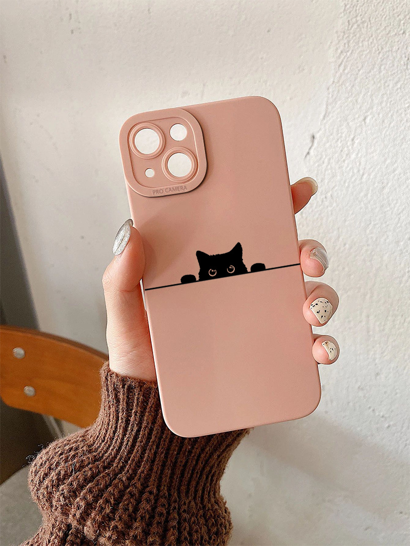 Black Brown Fingered Cat Graphic Pattern Silicone Phone Case For Iphone 14  13 12 11 Xs Xr X 8 7 6s Plus Pro Max Mini Se 2022, Save Money On Temu