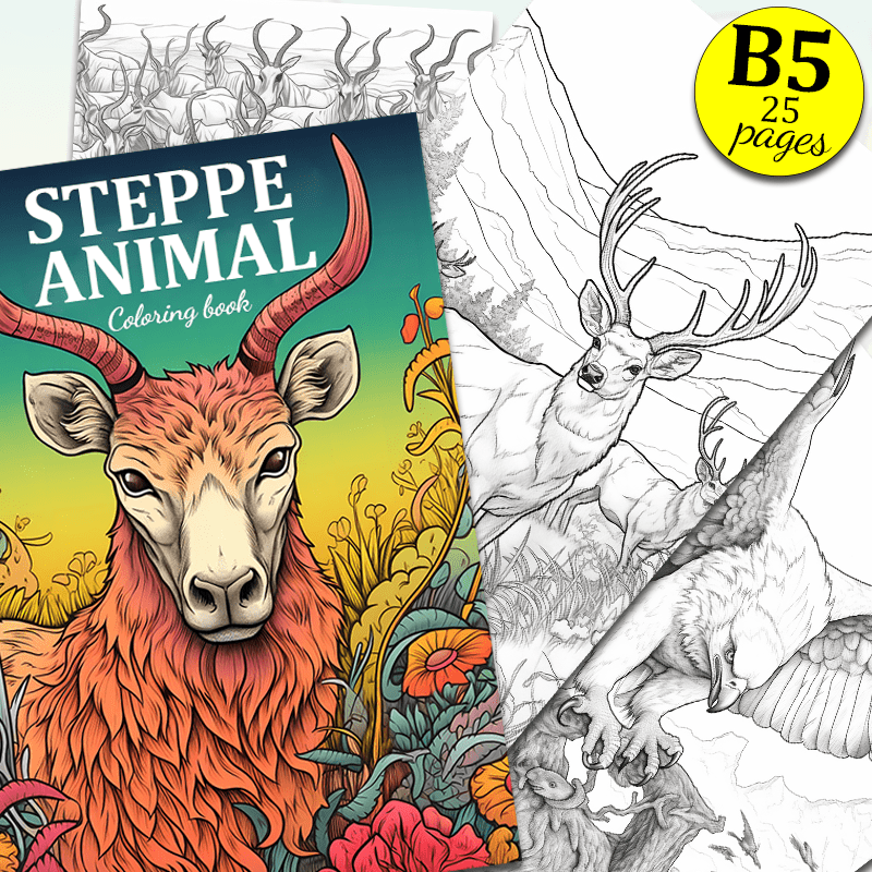 Animal Coloring Book For Adults 20 Original Animal Patterns - Temu Germany