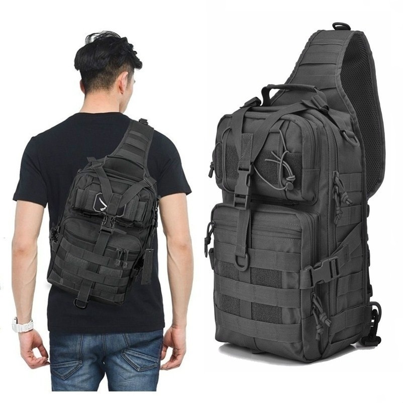 Men's Chest Bag Sling Backpack Waterproof Edc Rucksack Bag - Temu Canada