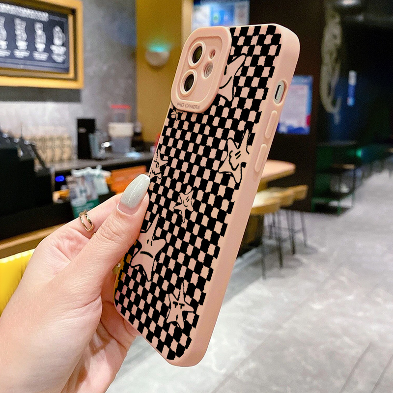 Smiling Face Star Graphic Phone Case With Lanyard For Iphone 11 14 13 12 Pro  Max Xr Xs 7 8 6 Plus Mini Czq Pattern Luxury Matte Silicone Original  Shockproof Camera Lens Protector Soft Cover - Temu Australia
