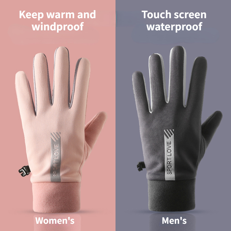 

1pair Winter Waterproof Windproof Non-slip Touch Screen Warm Gloves, For Outdoor Cycling, Driving, Skiing
