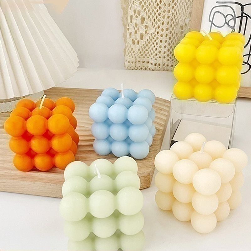Bubble Cube Candle Decorative Candles Soy Wax Scented Candle - Temu