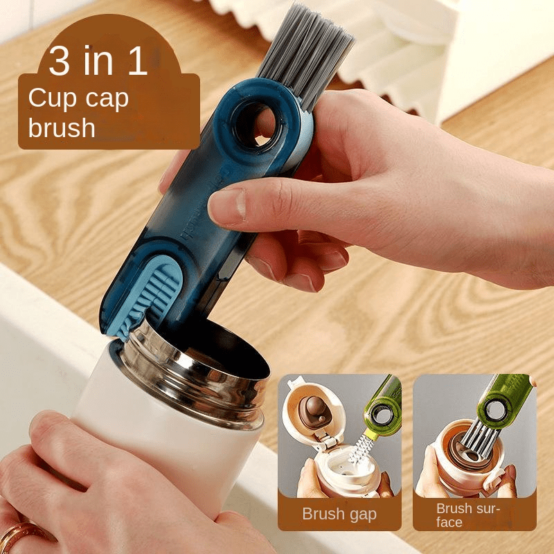 3 in 1 Multifunctional Cleaning Brush,(3Pcs) Cup Lid Cleaning