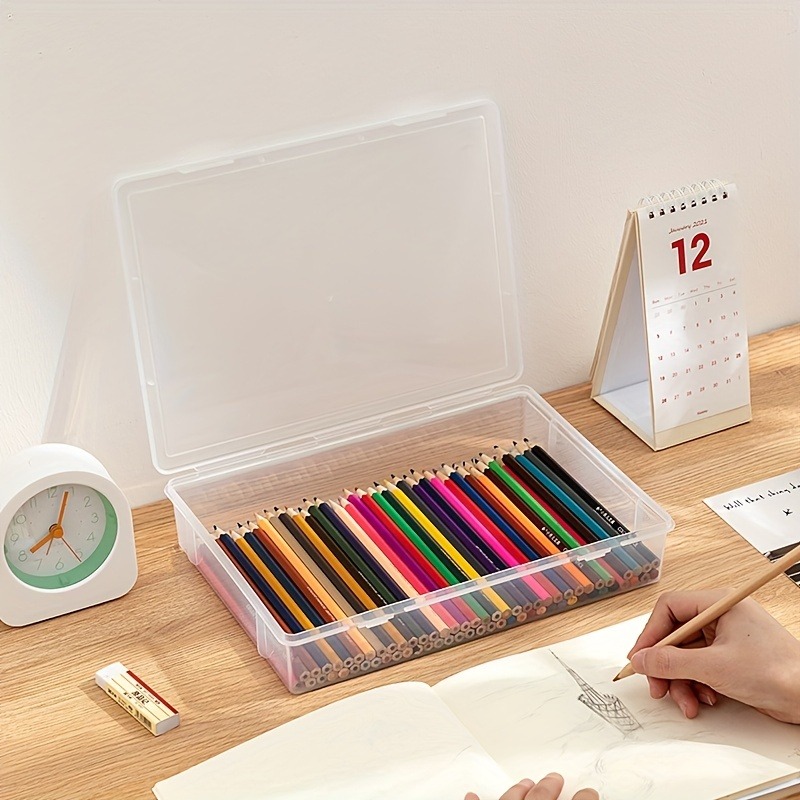 Pencils Transparent Box, Transparent School Case