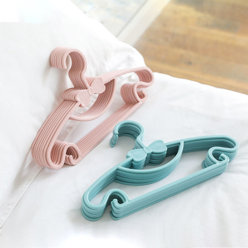 10pcs Orange Portable Plastic Children Clothes Hangers, Suitable For Coats  And Baby Clothes, Clothes Display Organizer