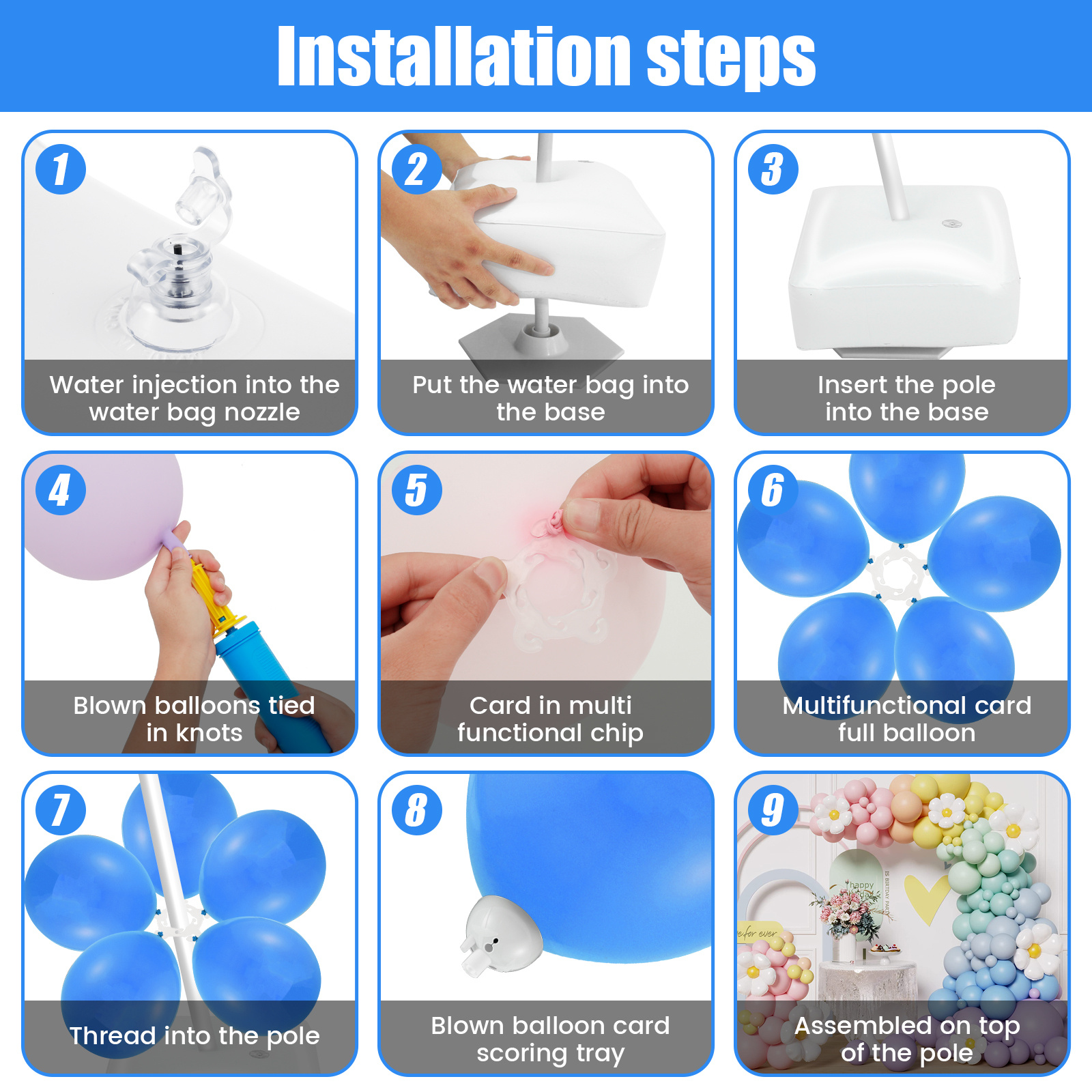 Balloon Column Stand Kit Reusable Balloon Arch Kit Bendable Temu