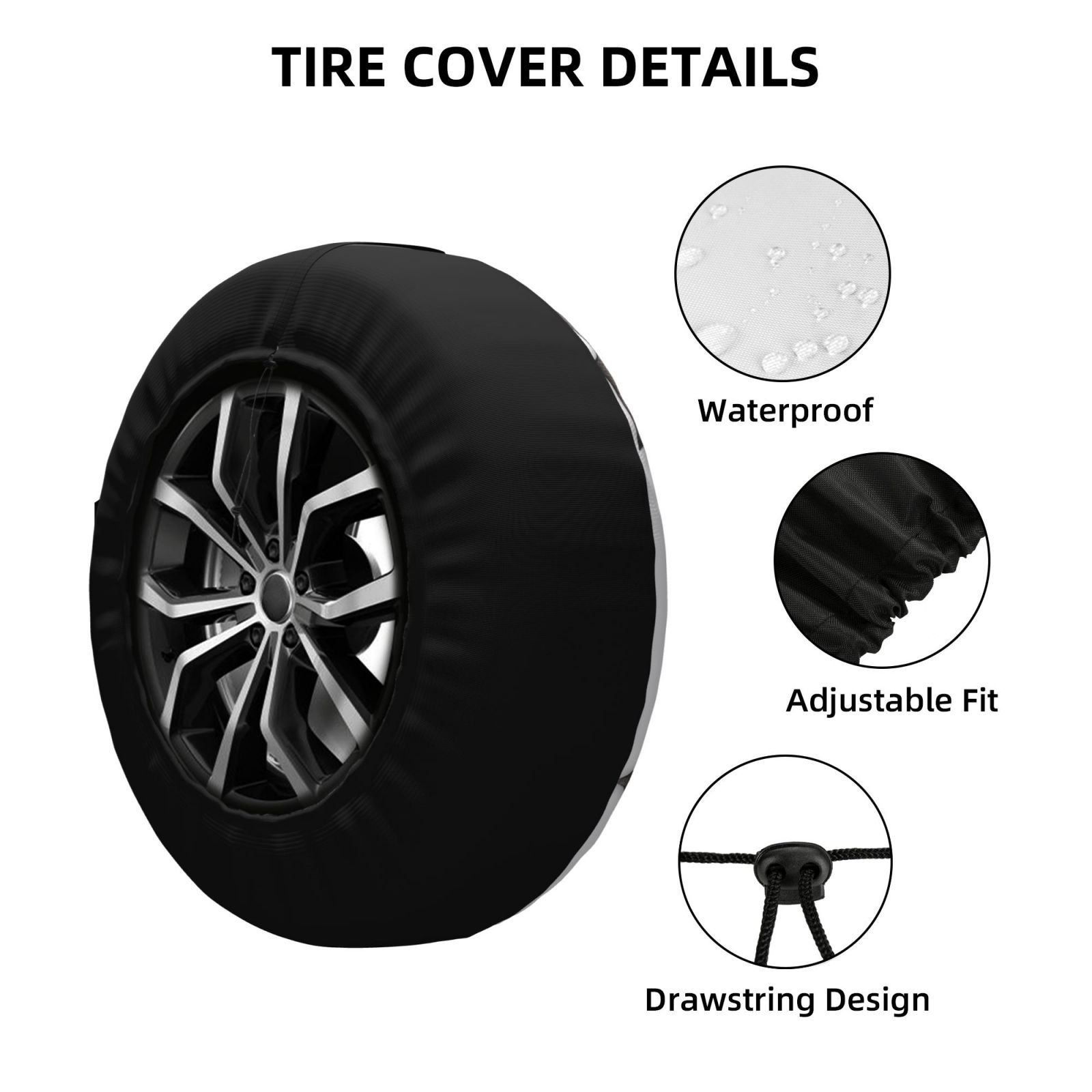 Spare Tire Cover, Wheel Cover With American Flag Eagle Waterproof Dust-proof  For Trailer, Rv, Suv And Camper Van Temu