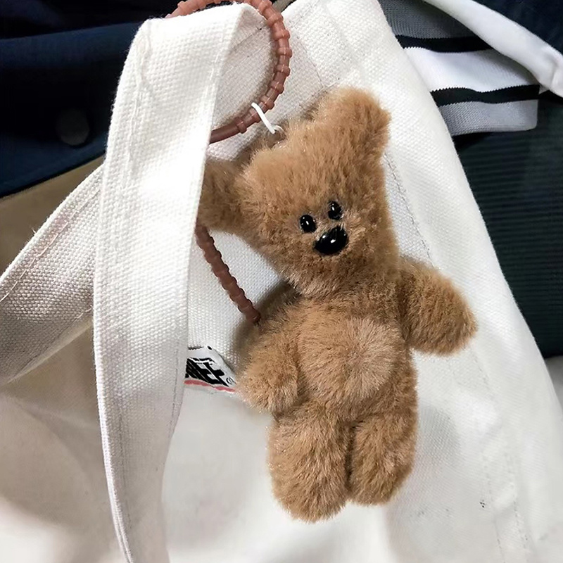 Cute Bear Keychain With Organza Bags Thank You Kraft Tags - Temu
