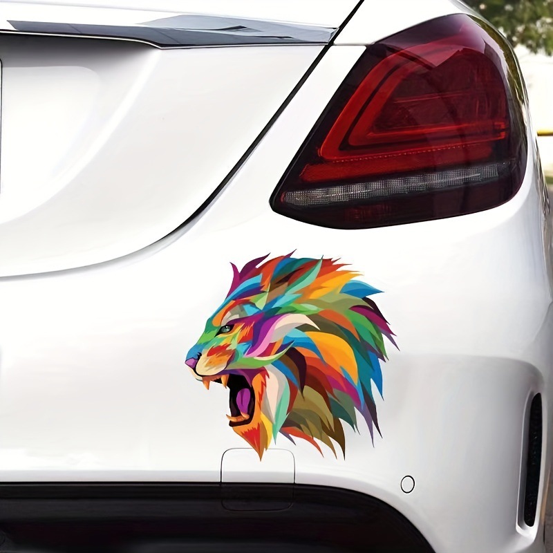 Popular Reflective Car Sticker lion Head Car Styling - Temu