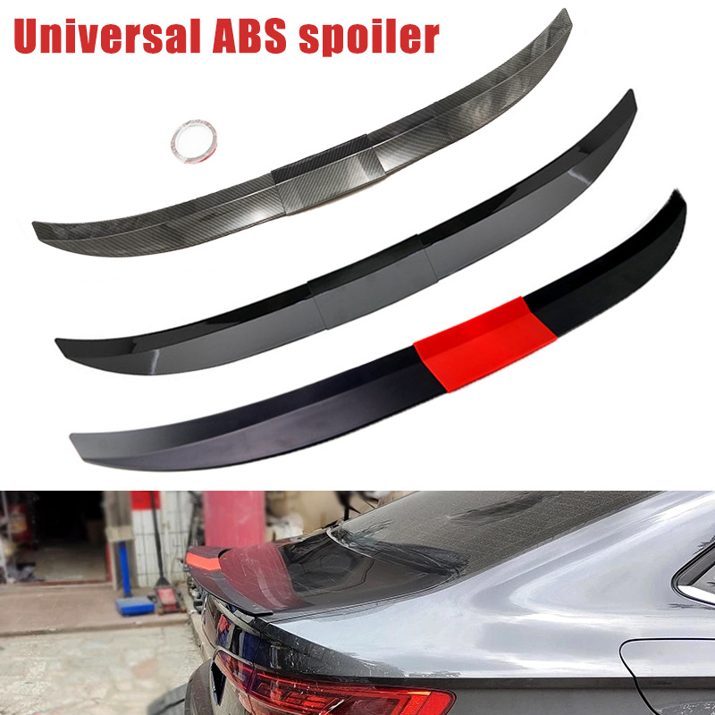 Car Universal Spoiler Racing ABS Three Section Tail Wing Rear Trunk Lip