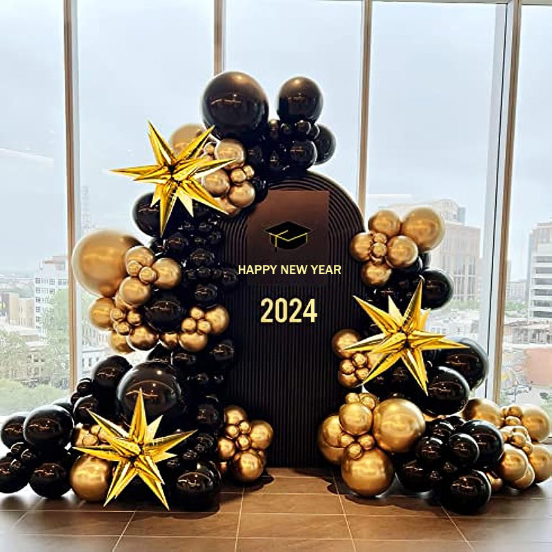 Globos mezclados dorados y negros para decoración de fiesta de cumpleaños,  25 piezas, 40 años, hombre