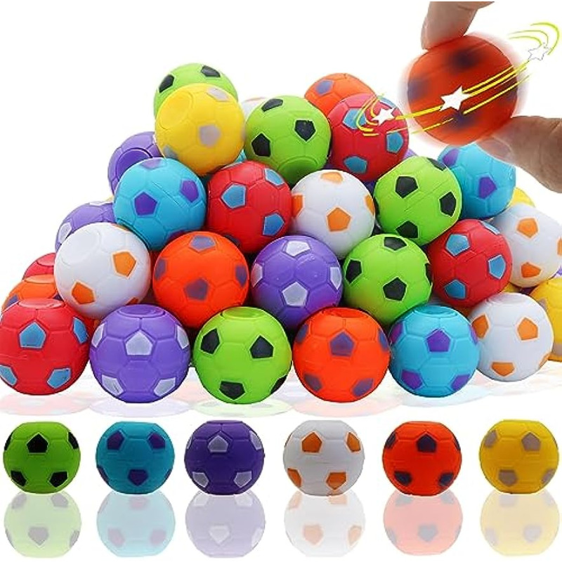 

10pcs Mini Fidget Spinners Soccer Ball Toys, Party Favors For Kids, Goodie Bags Stuffers, Classroom Prizes, Pinata Filler, Birthday Return Gifts, Treasure Box Bulk Toys