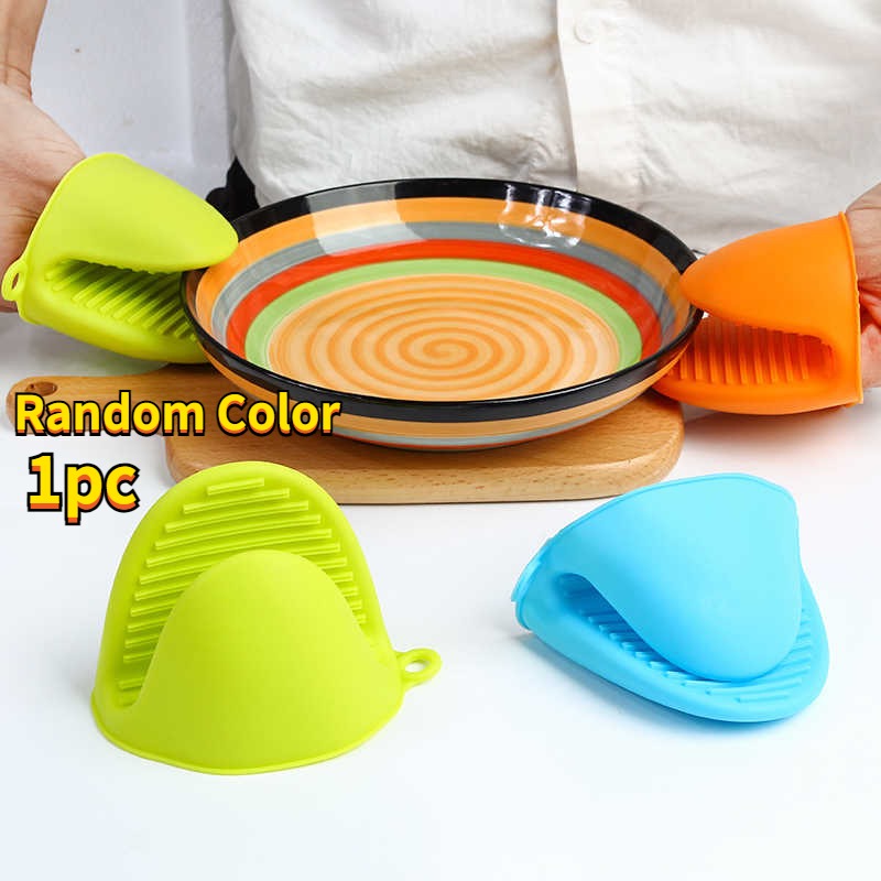 1pc Silicone Random Color Heat Resistant Oven Mitt