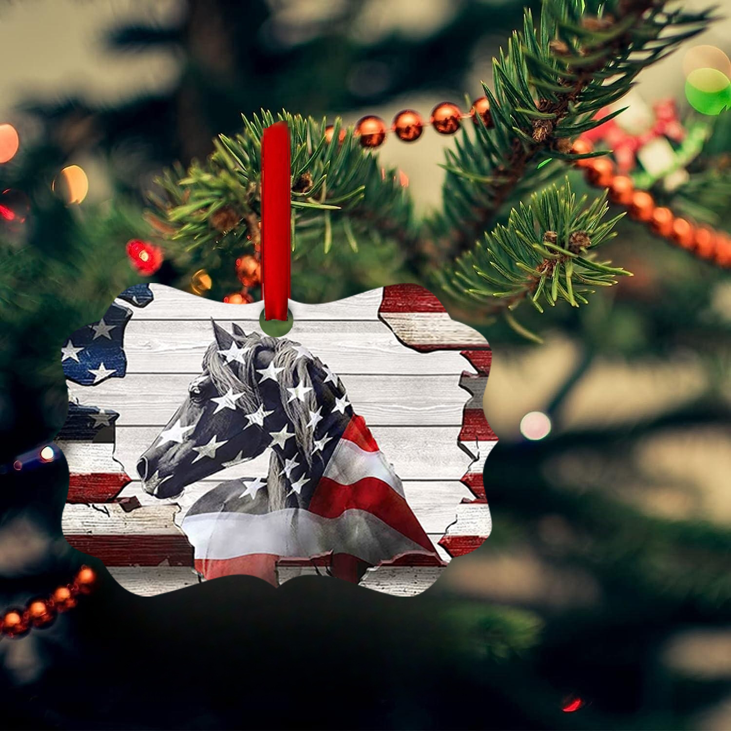 1pc, American Flag Combat Boots Acrylic Decoration Car Interior Hanging  Ornaments Christmas Tree Ornaments Gifts For Relatives Friends Necklace,  Scene