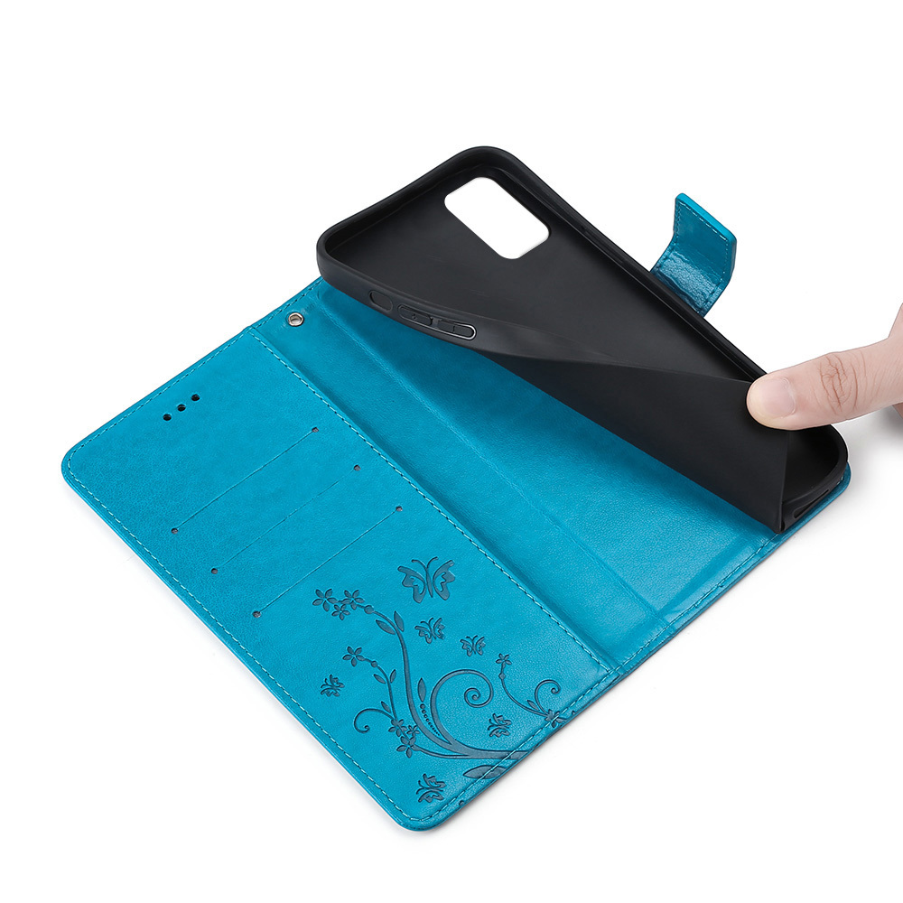 Para Motorola Moto G73 5G Funda de teléfono con tapa a prueba de huellas  dactilares de cuero genuino (Azul)