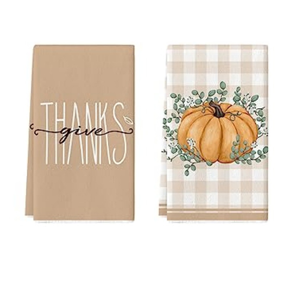 6 Set Holiday Kitchen Towels for Halloween Fall Christmas