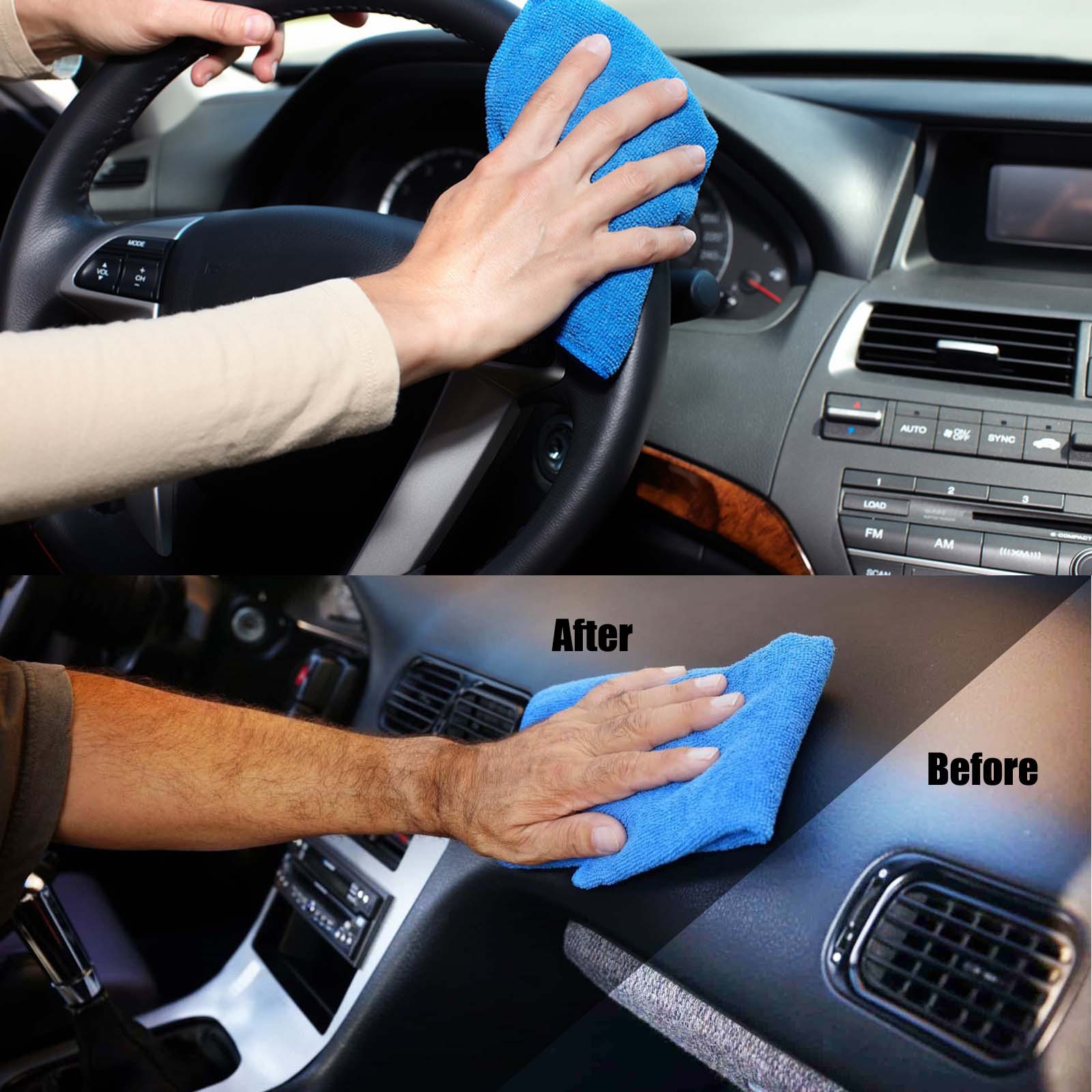 2PCS Car Plastic Restore Agent Inner Interior Cleaner Wax Seat