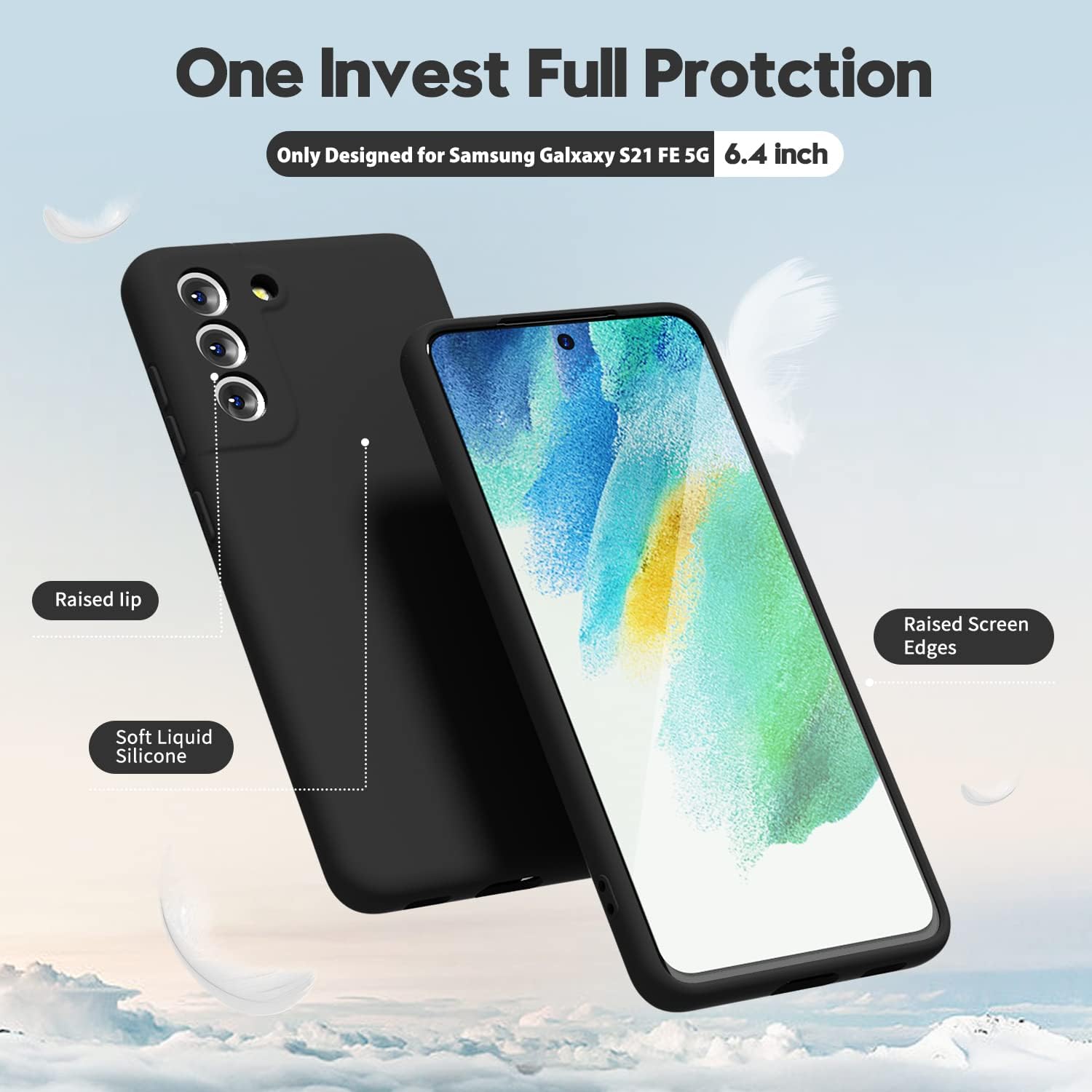 Phone Case Galaxy S21 Fe Liquid Silicone Thin Slim - Temu