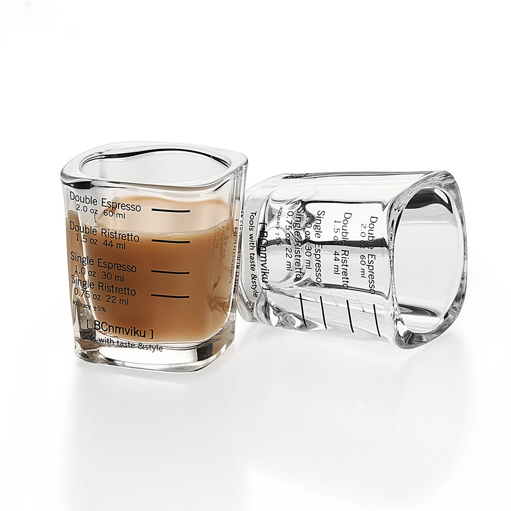 12 Pieces Espresso Shot Glass Measuring Cup Glass with Shot Line