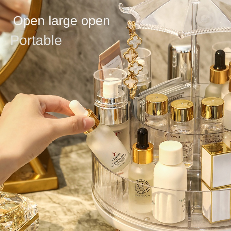 Organizer Per Trucchi Girevole A 360° A Forma Di Ombrello, Vetrina Girevole  Per Cosmetici Per Gioielli, Profumi, Cura Della Pelle, Rossetti