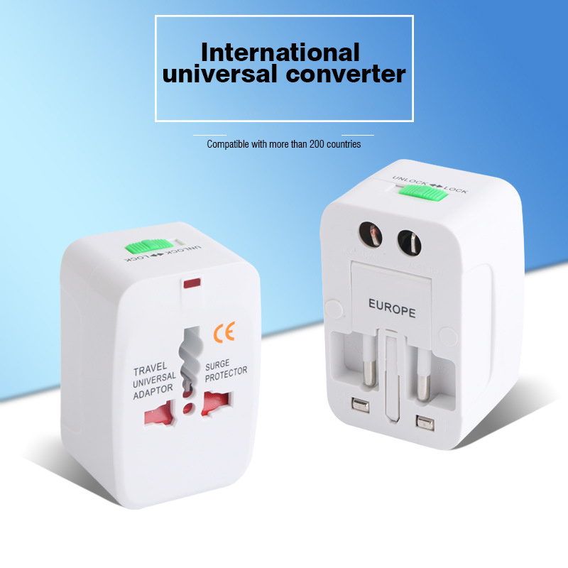 Universal Travel Adapter Portable Power Converter Wall Socket Uk/us/eu Plug  Adapter