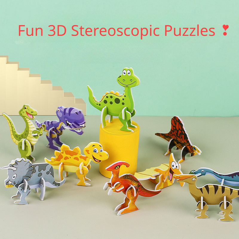Puzzle 3D Dinosaure Stegosaurus DIY à assembler - Jeu éducatif et