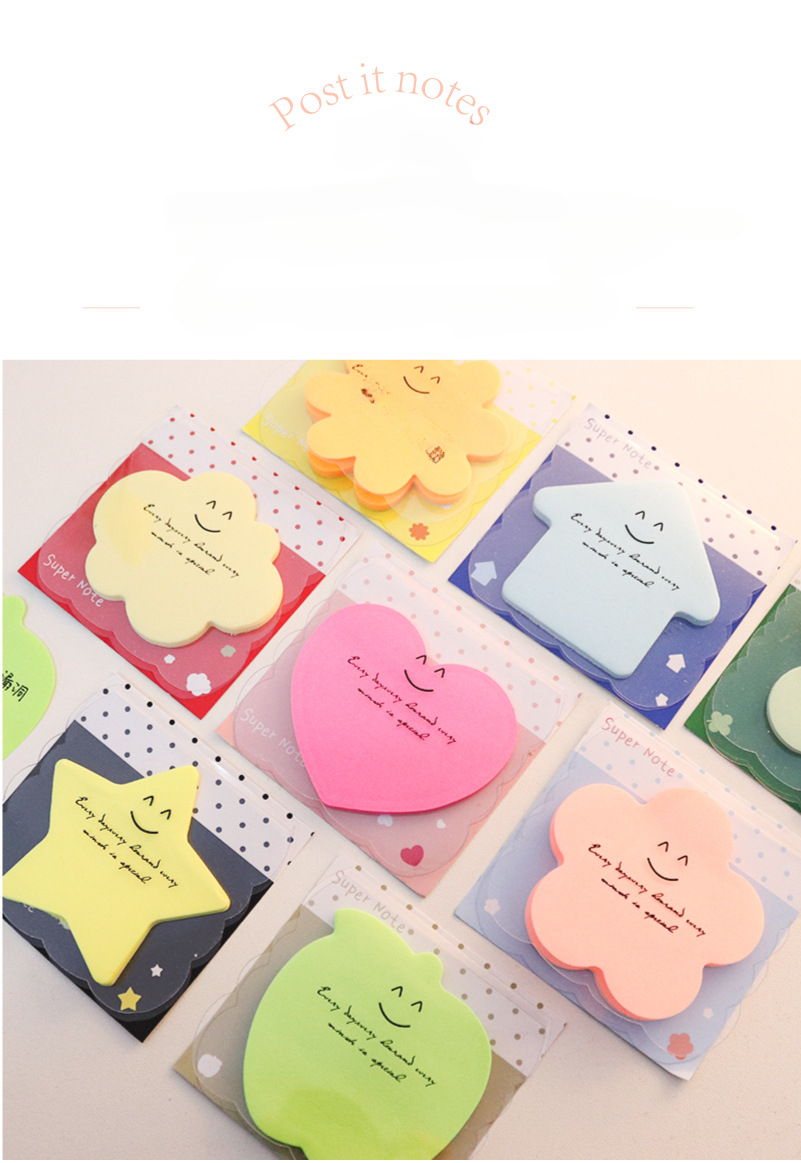 Shaped Fluorescent Memo Stickers Cartoon Notice Stickers - Temu