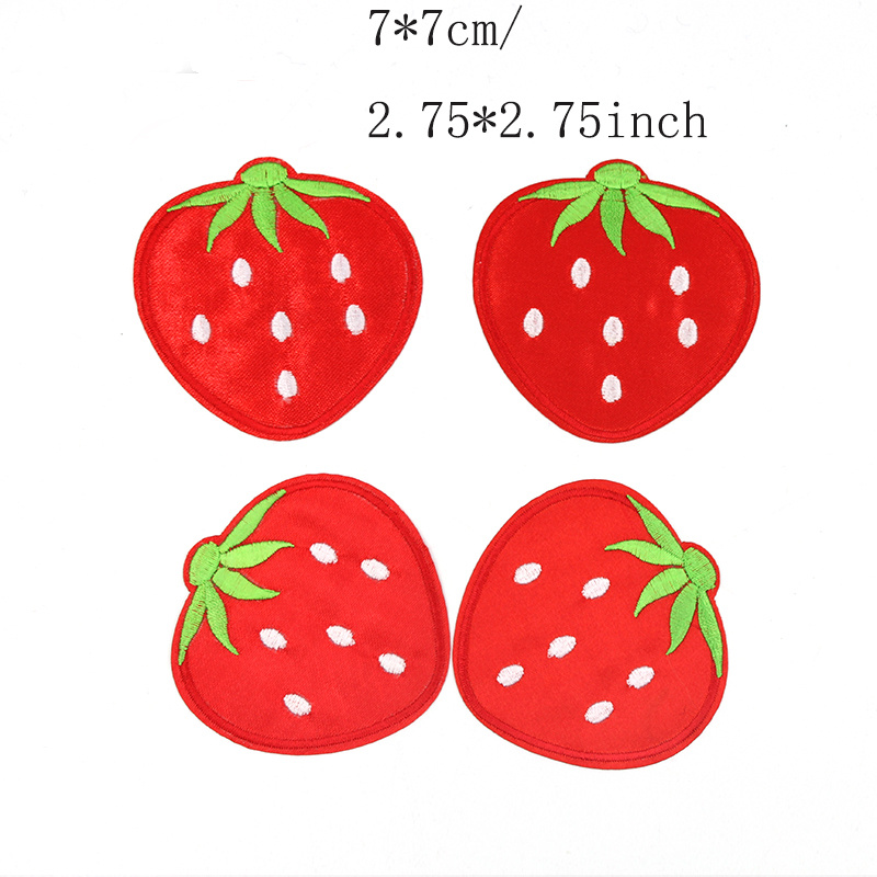 Strawberry Applique Patches Funny Iron On Patches Fruit Cute - Temu