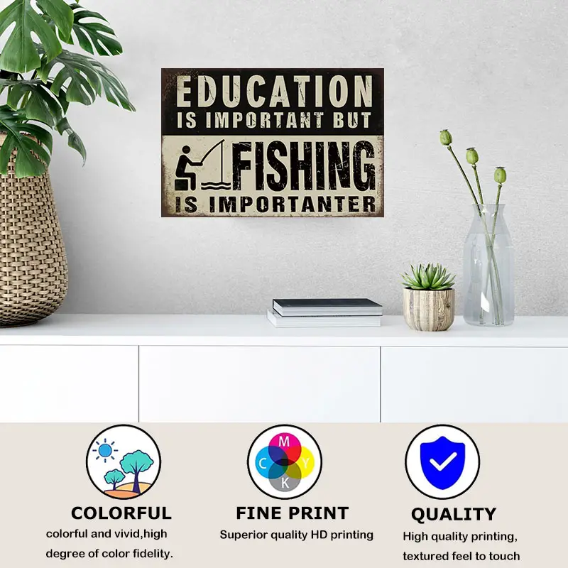 Fishing Decor, Fishing Sign, Lake House Decor Metal Sign, Education Is  Important But Fishing Is Importanter, Cabin Decor, Man Cave Decor, Tin  Sign, Gift For Fishing Lover - Temu United Arab Emirates