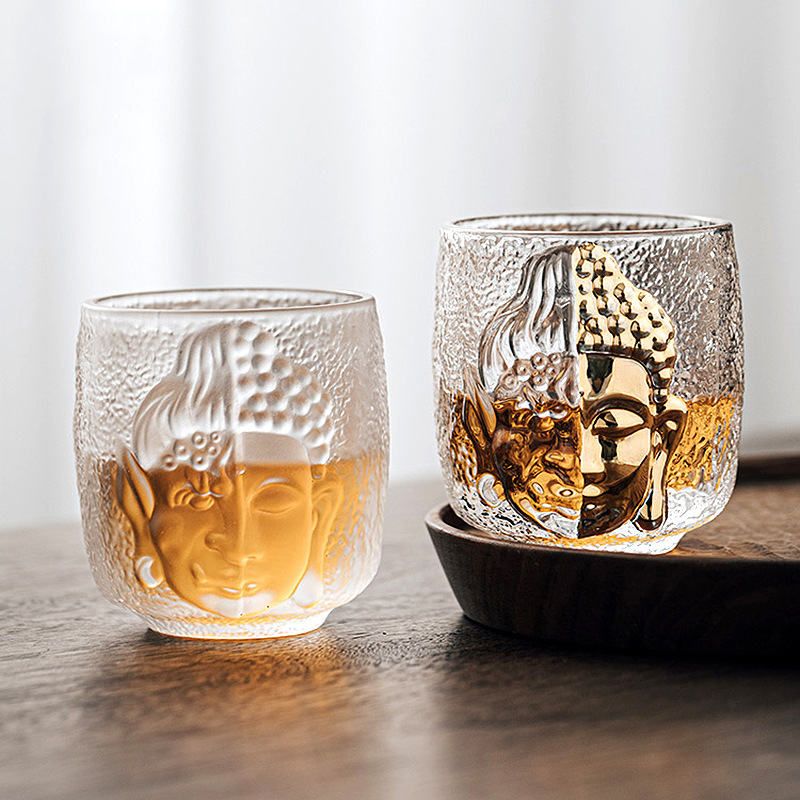 1pc, Buddha Glass, Crystal Clear Drinking Glasses, Stylish Glassware, For  Scotch Bourbon, Whisky, Tea, And More, Home Decor, Home Kitchen Supplies, Un